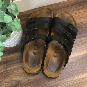 EUC Birkenstock Matte Black on Black Sandals